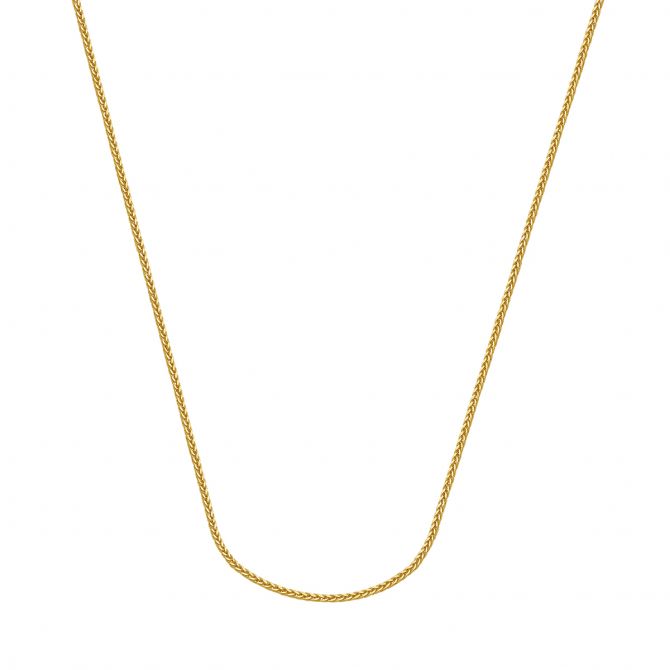 yellow gold wheat chain