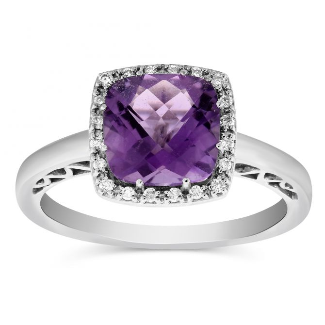 amethyst engagement ring