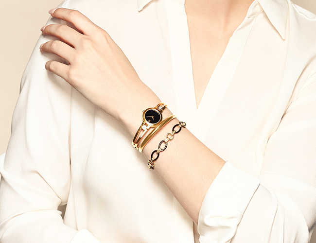 Watch, Octagon cut bracelet, White, Stainless Steel | Swarovski