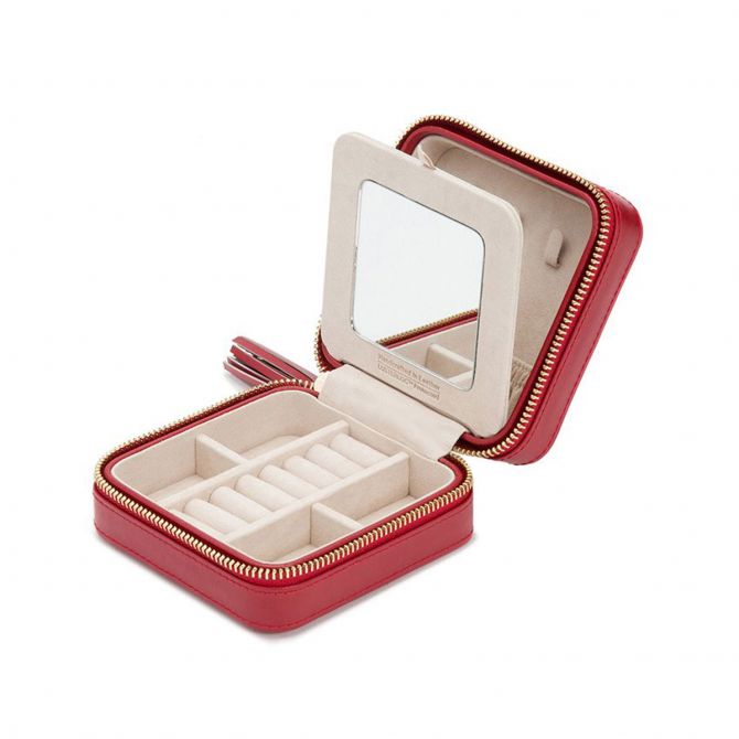 WOLF Caroline Zip Travel Case in Red