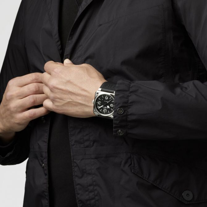 Bell & Ross BR 03-92 Black Steel 42mm Men's Watch, Black Dial