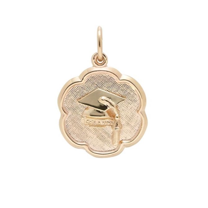 GradCapRembrandtCharm Rembrandt yellow gold graduation cap charm graduation gift