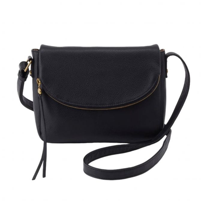 Hobo Fern Messenger Crossbody, Black
