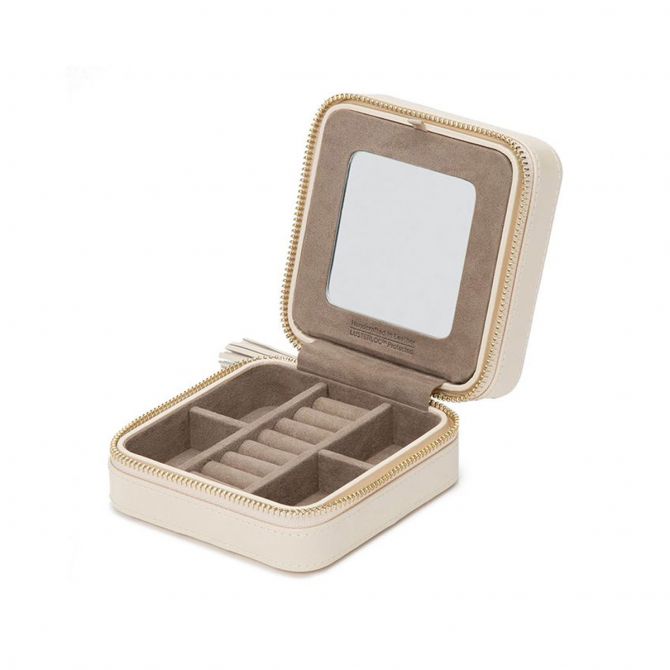 Wolf Caroline Zip Travel Case, Ivory