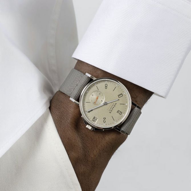 Nomos Glashuette Ahoi Neomatik Date 38mm Men's Watch, Sand Dial