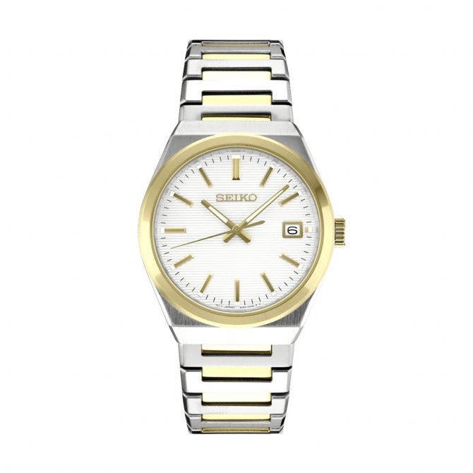 Seiko Essentials 39mm Men's Watch, White Dial