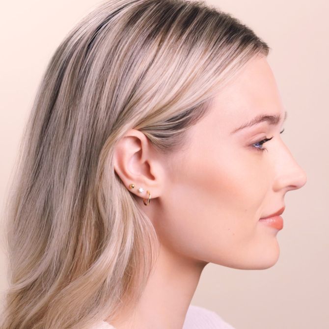 Sage Gold Hoop Earrings