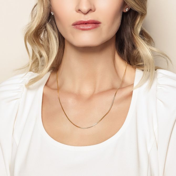 Chain Necklace Gold Snake chain necklace for starter jewelry collection