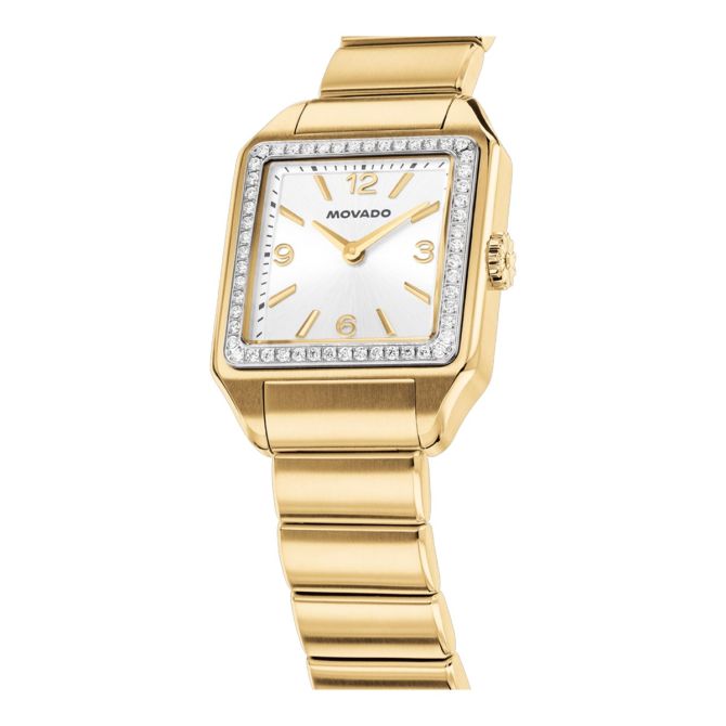 Movado steel and yellow gold plated watch