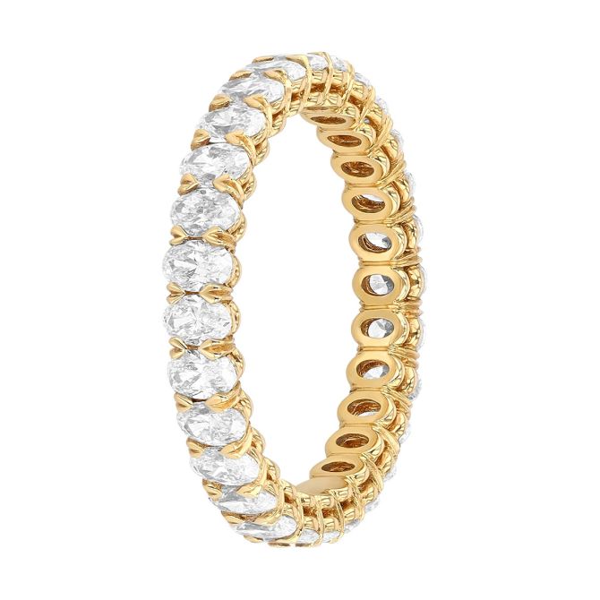 Oval Eternity Band Yellow gold oval diamond eternity band