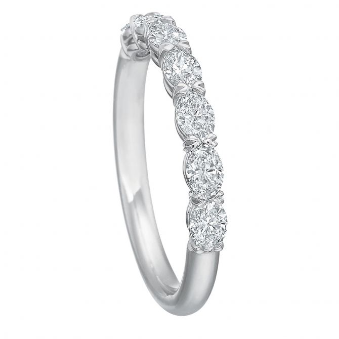 Oval Half Eternity Band Oval diamond half eternity band