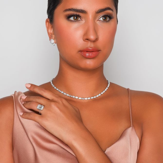 Rahaminov diamond tennis necklace