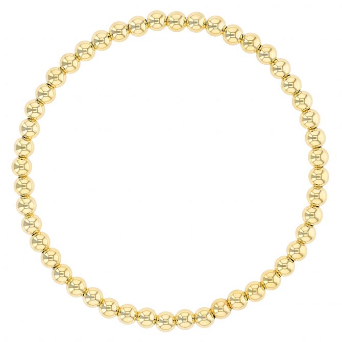 14k yellow gold beaded bracelet