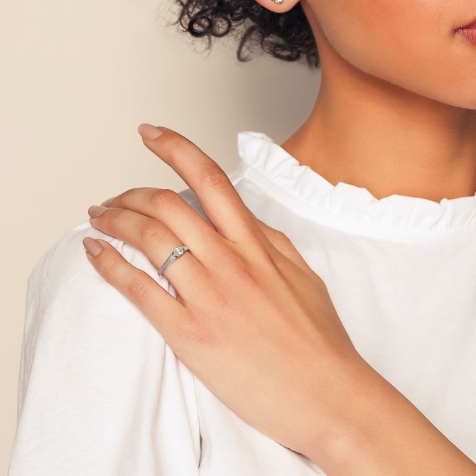 Split Bezel Engagement Ring