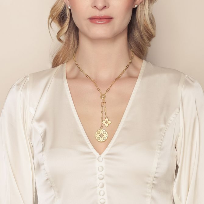Roberto Coin gold lariat necklace