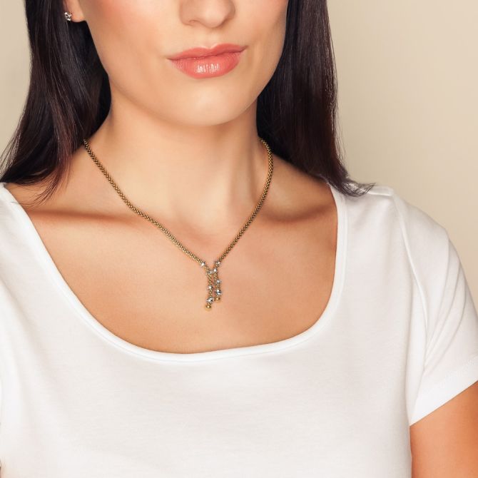 Fope gold lariat necklace