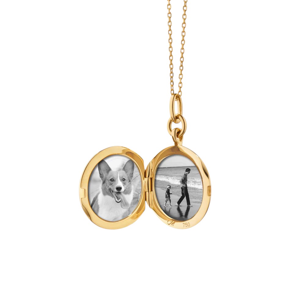 Monica Rich Kosann round locket necklace