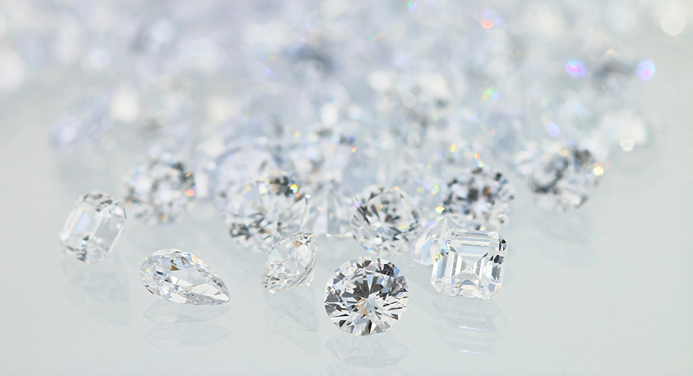 pile of loose diamonds