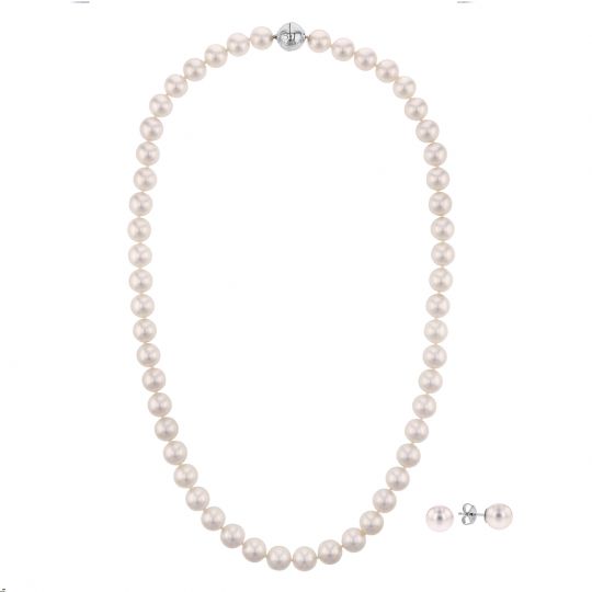 TARA Pearls 18K White Gold Cultured Pearl Strand & Post Earrings Set