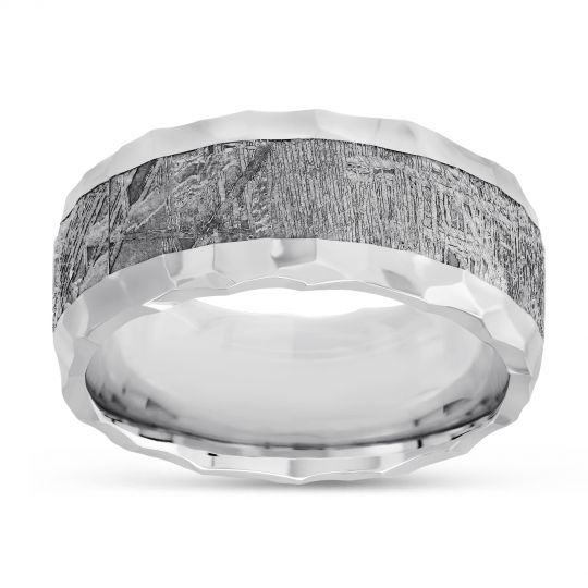 Cobalt Chrome & Meteorite Wedding Band, 9mm