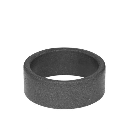 Gray Tungsten 9 mm Matte Flat Wedding Band, Size 10