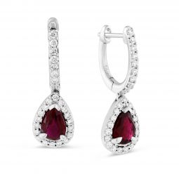 ruby drop earrings