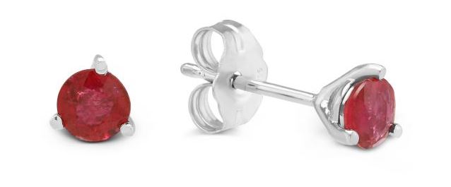 ruby-gemstone-earrings ruby gemstone stud earrings