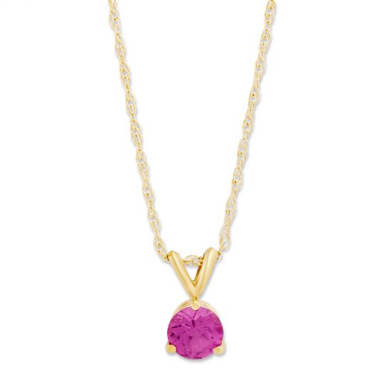 pink sapphire pendant necklace
