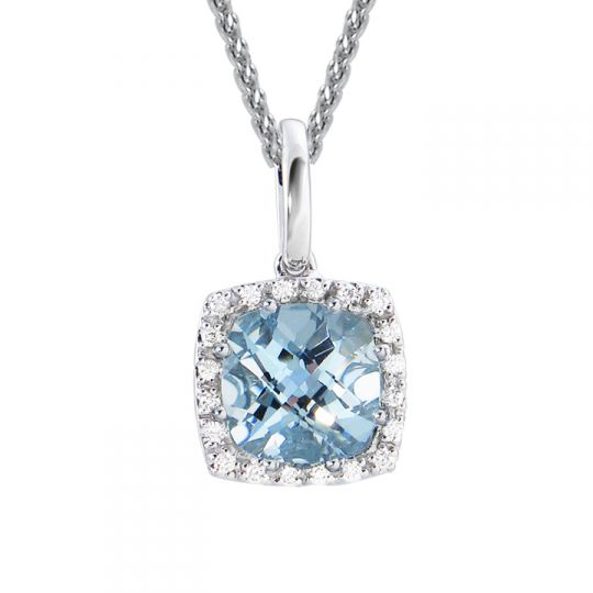 aquamarine pendant necklace