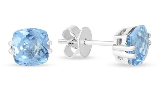 aquamarine-stud-earrings-3AQUE0327A aquamarine stud earrings