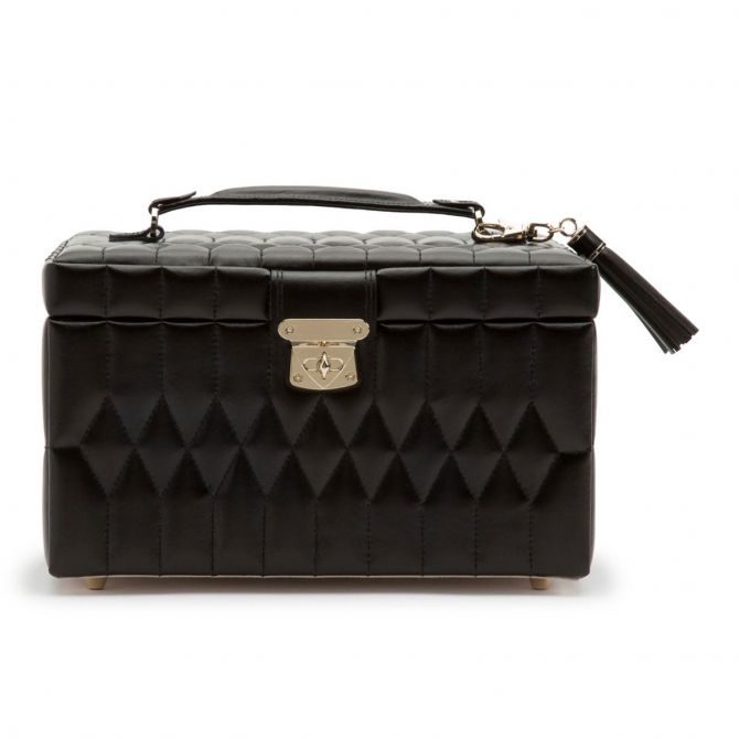 WOLF Caroline Medium Jewelry Case, Black