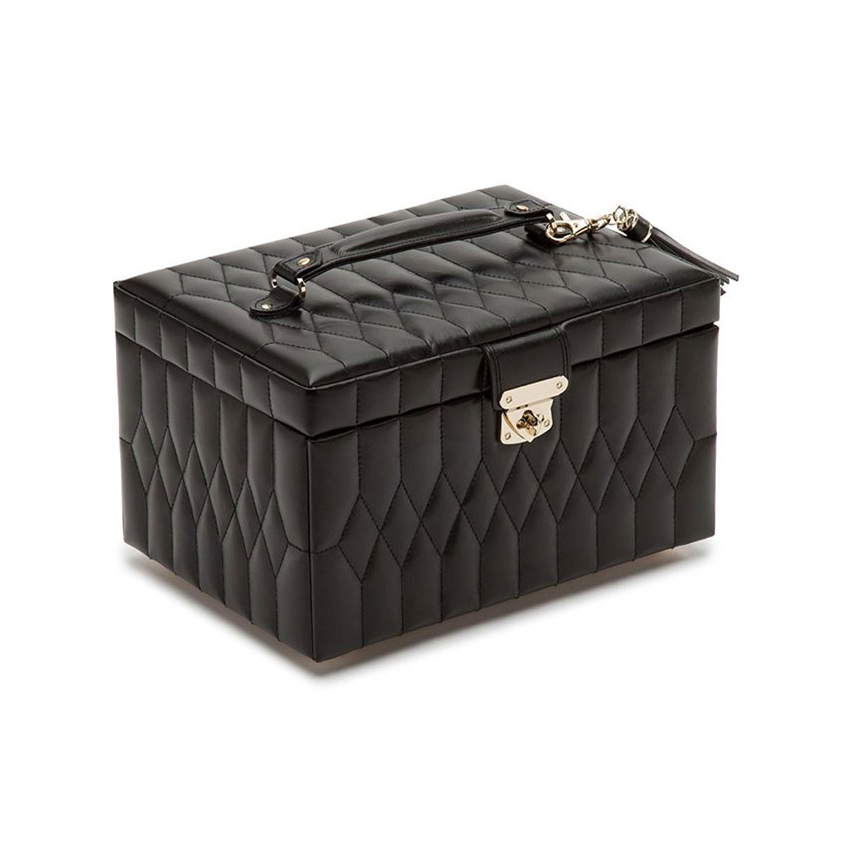 WOLF Caroline Medium Jewelry Case, Black