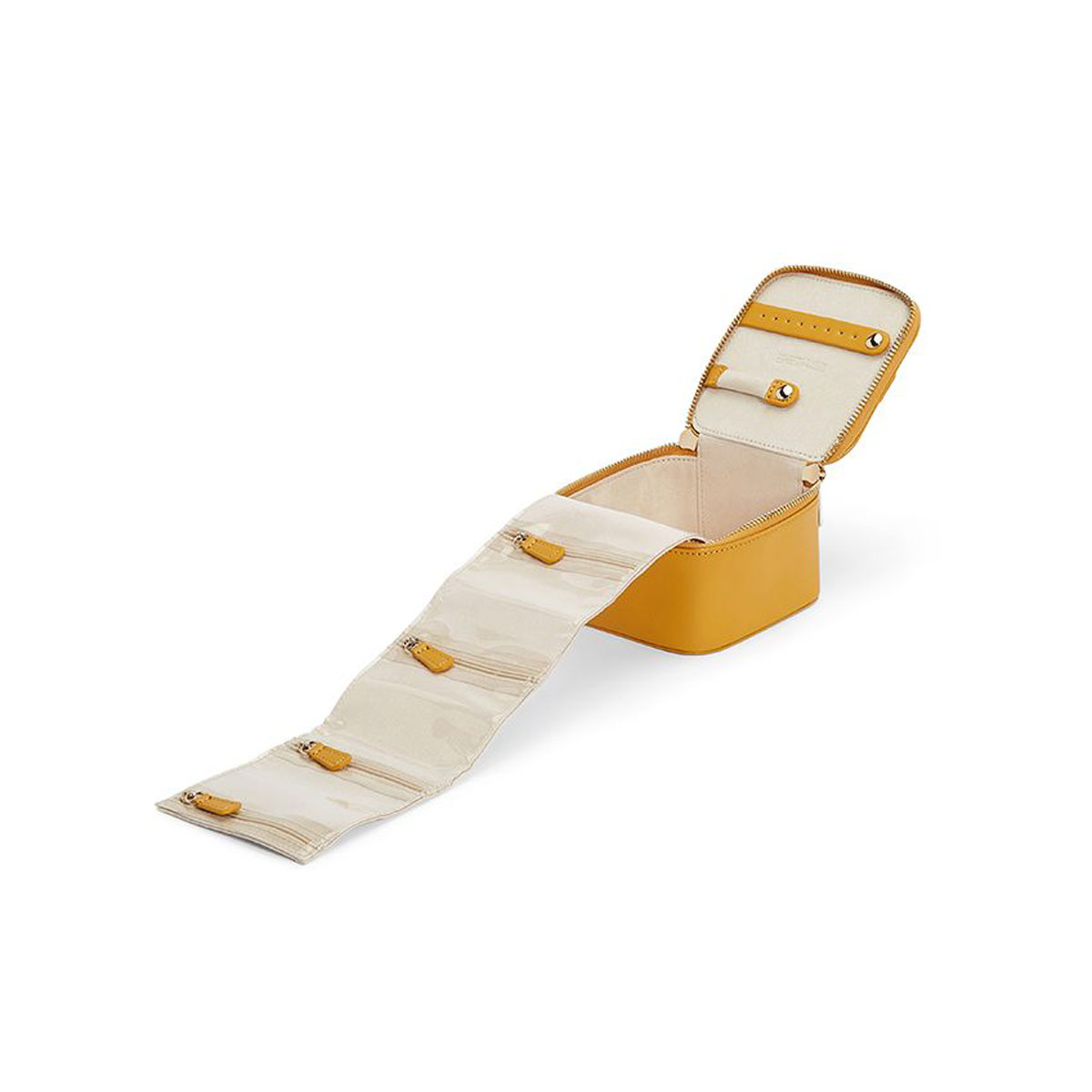 WOLF Maria Zip Jewelry Cube, Mustard
