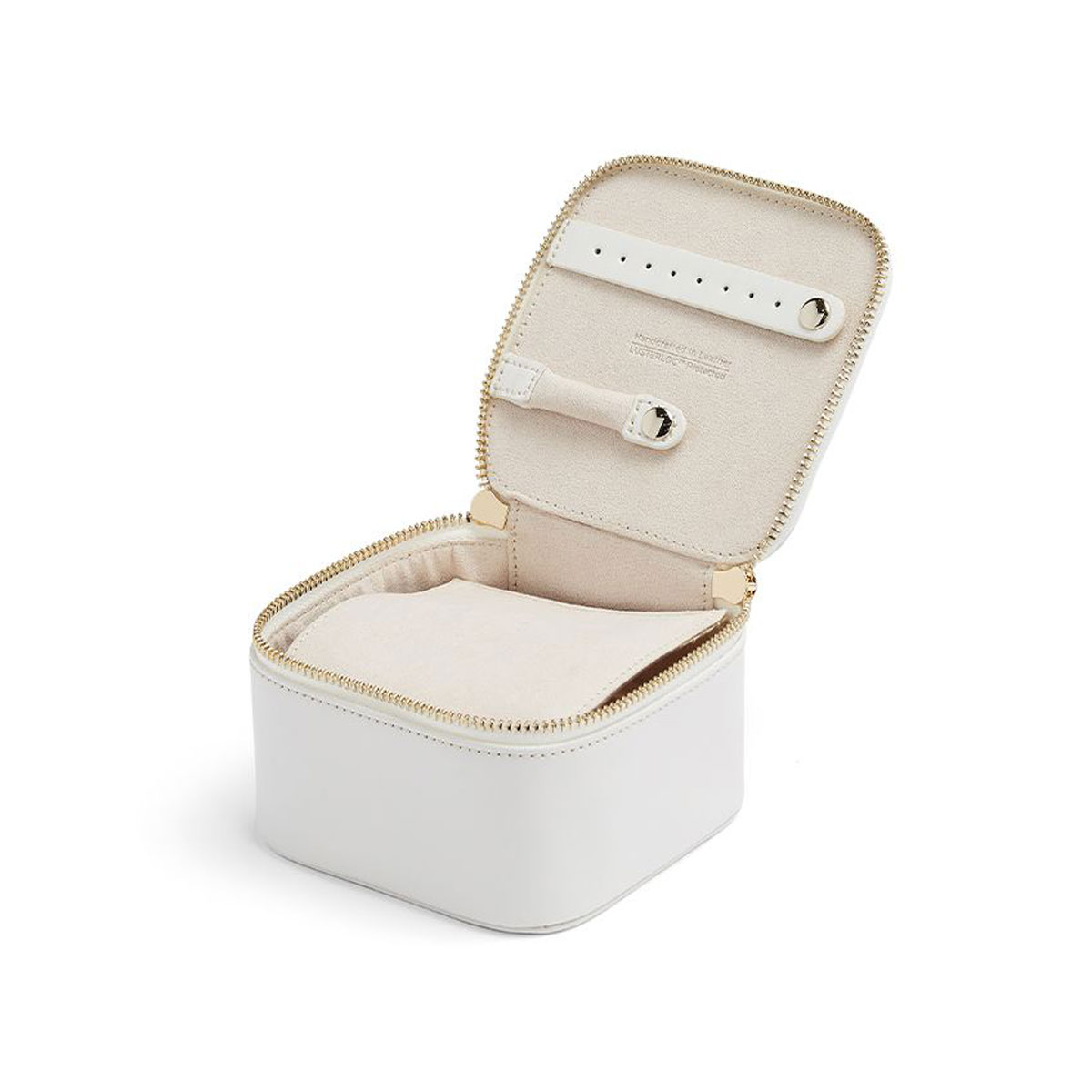 WOLF Maria Zip Jewelry Cube, White