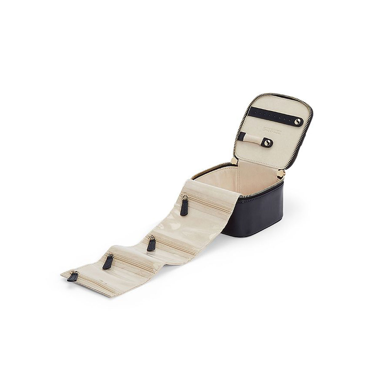 WOLF Maria Zip Jewelry Cube, Navy