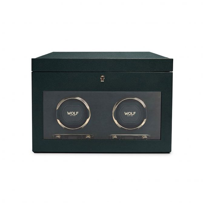 WOLF British Racing Green Double Watch Winder