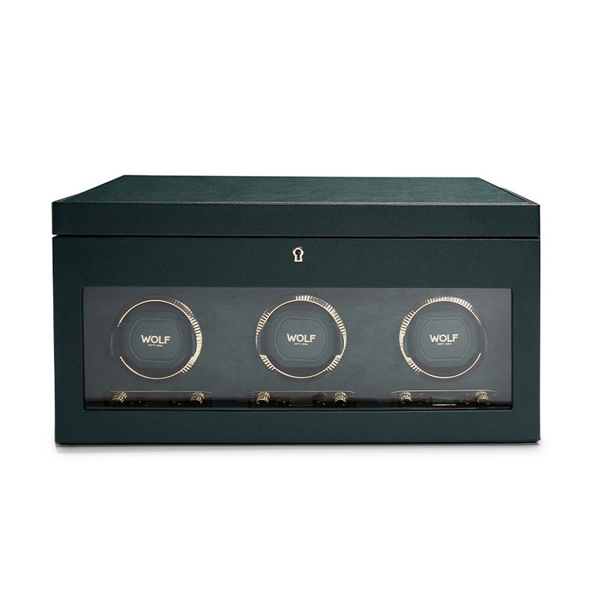 WOLF Triple Watch Winder, British Racing Green