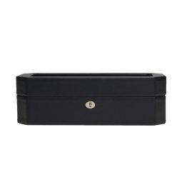 Image for WOLF Windsor 5 Piece Watch Box, Black and Purple