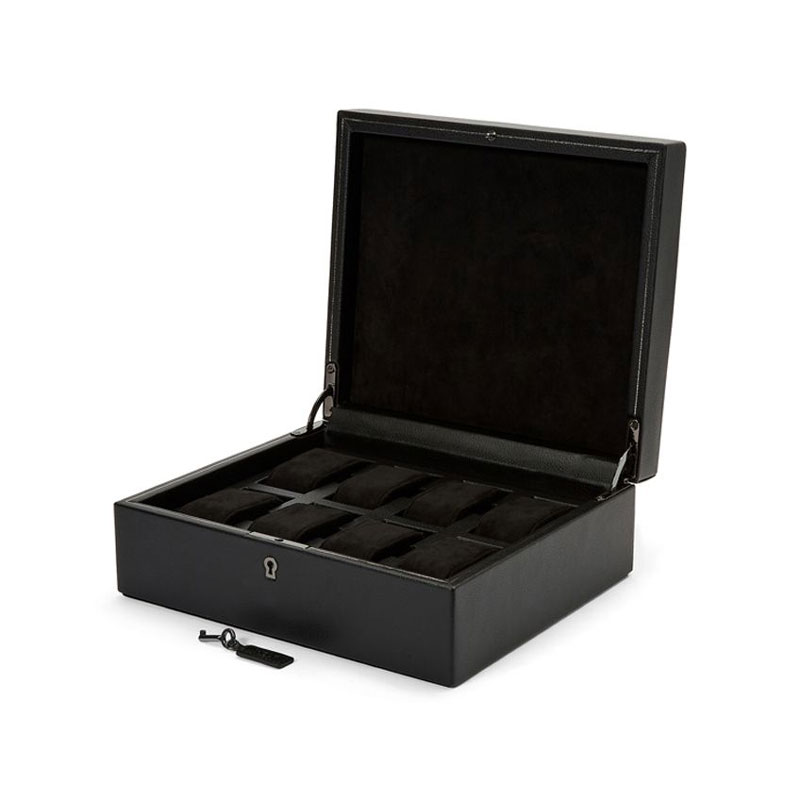 WOLF 8 Piece Watch Box, British Racing Black
