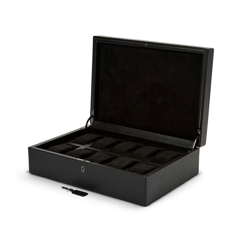 WOLF 10 Piece Watch Box, British Racing Black