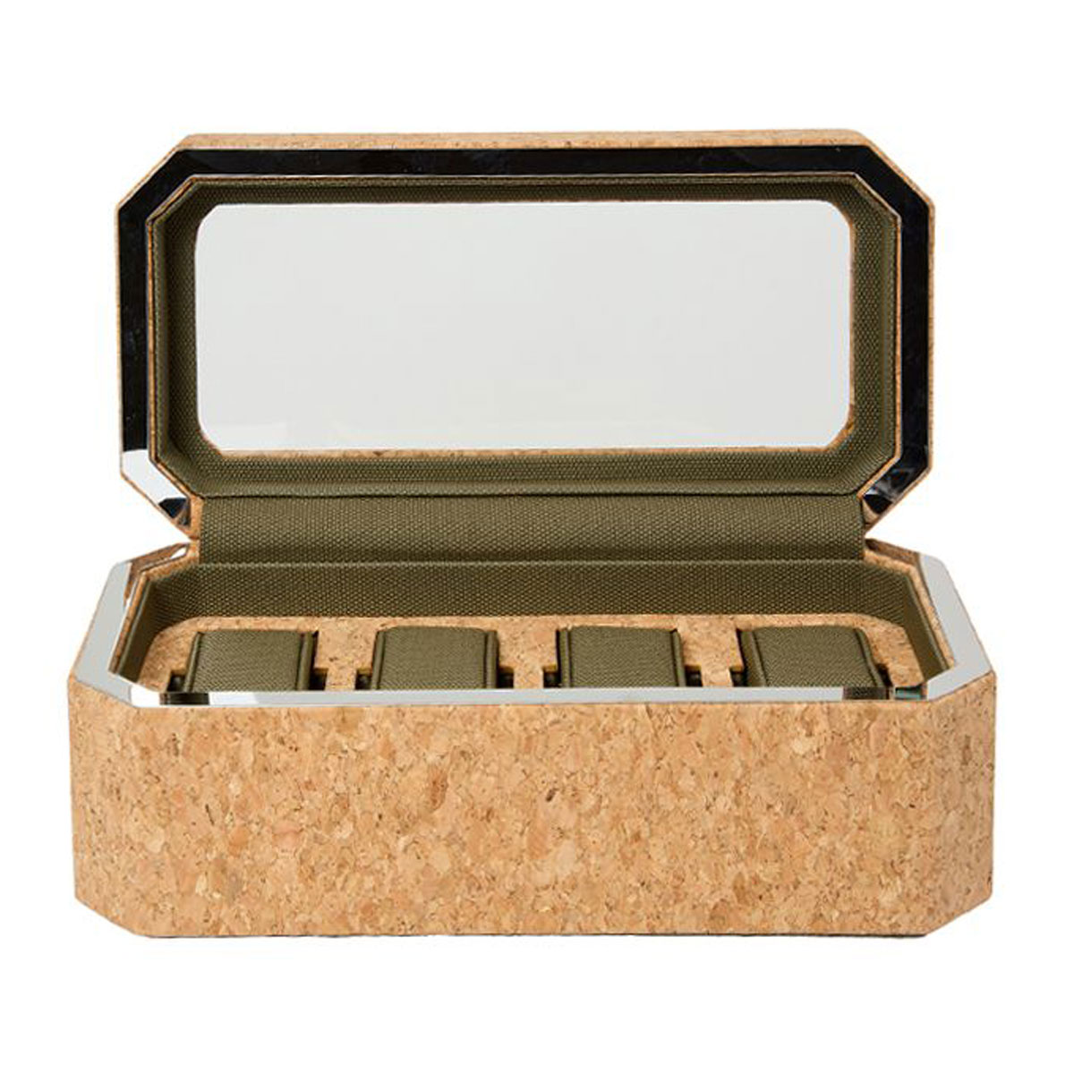 WOLF Cortica 4 Piece Watch Box, Cork