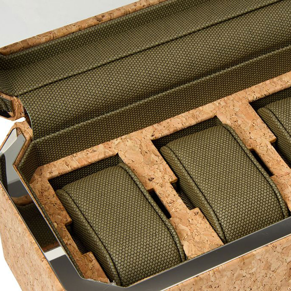 WOLF Cortica 4 Piece Watch Box, Cork