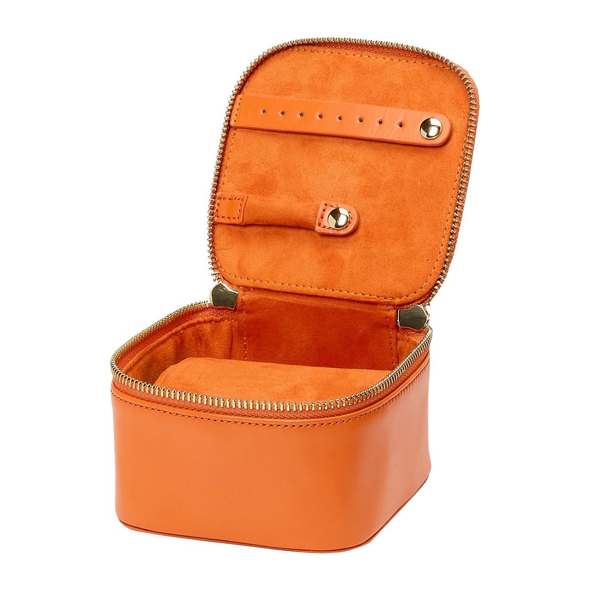 WOLF Maria Zip Jewelry Cube, Tangerine
