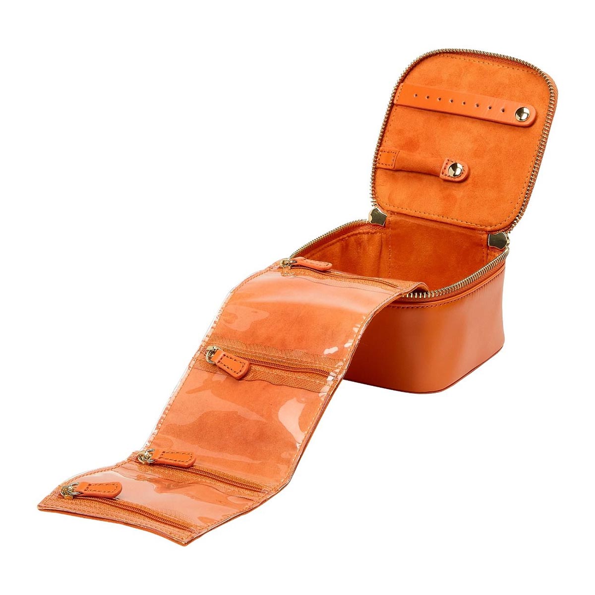 WOLF Maria Zip Jewelry Cube, Tangerine