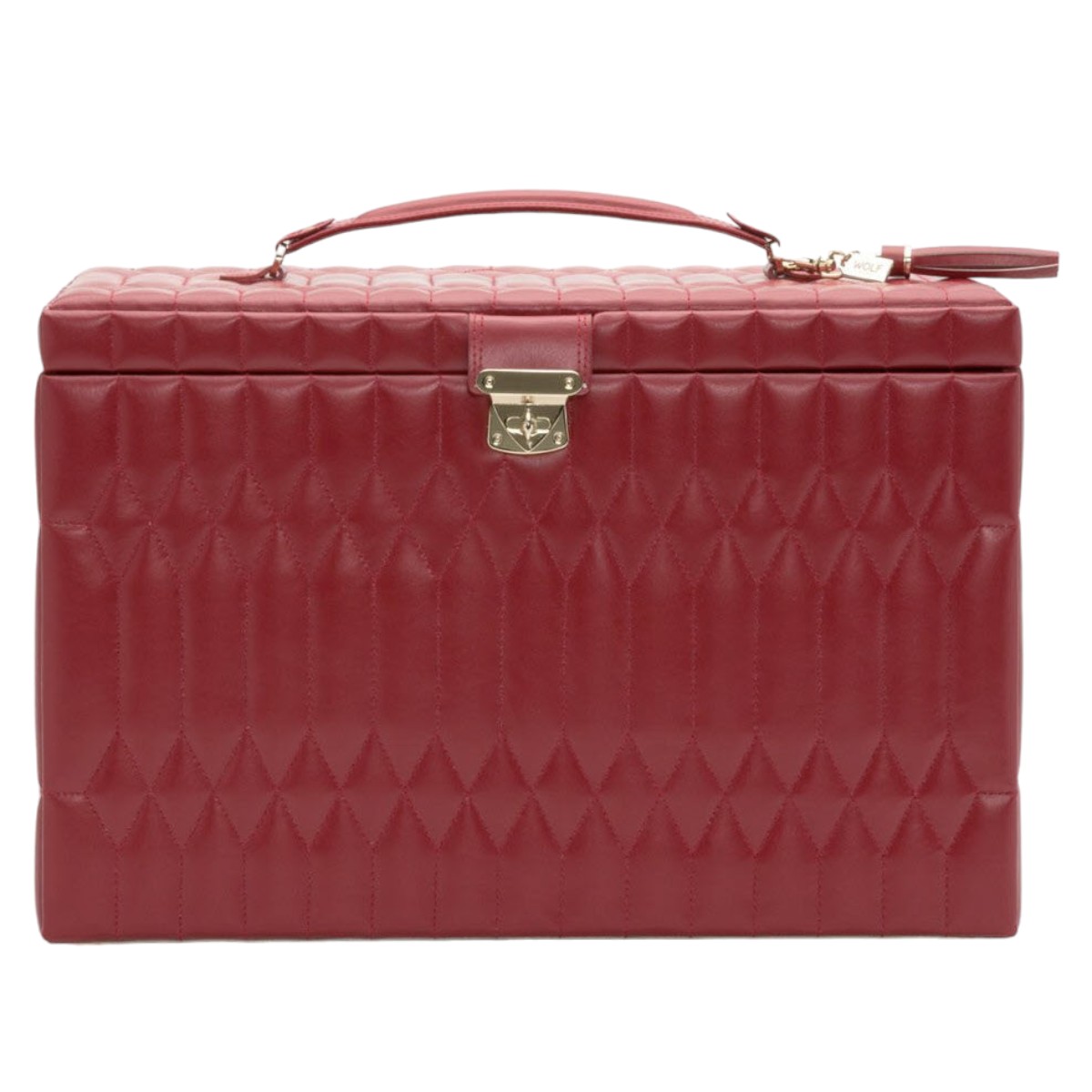 WOLF Caroline Extra Large Jewelry Case, Red
