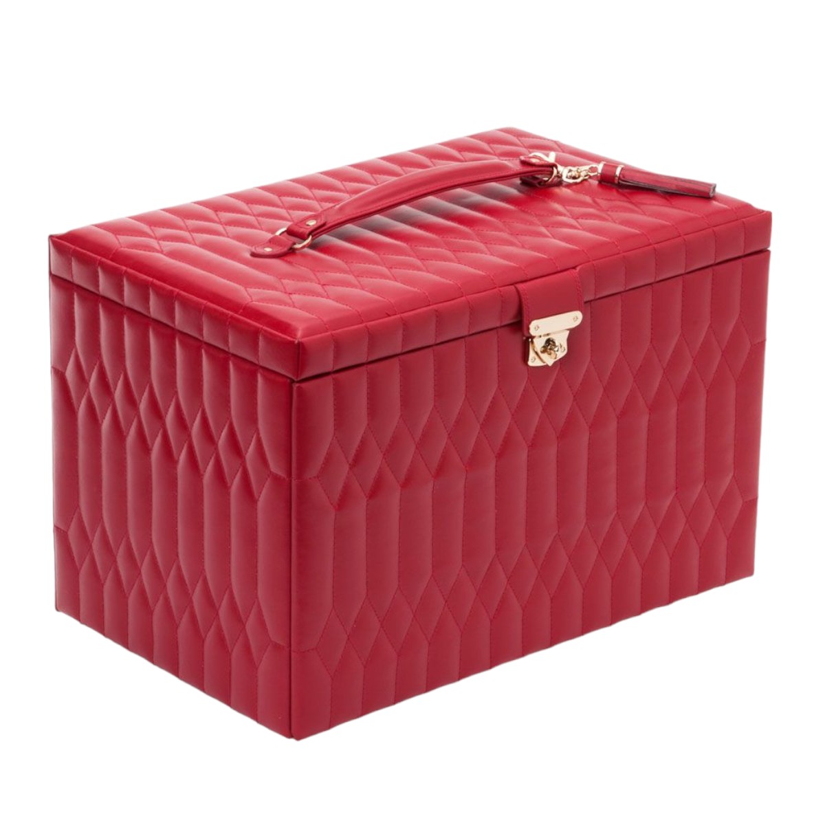 WOLF Caroline Extra Large Jewelry Case, Red