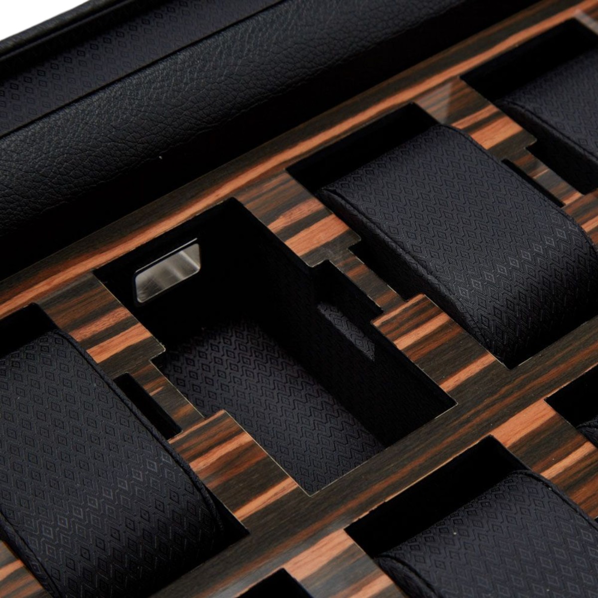 WOLF Roadster 10 Piece Watch Box, Black