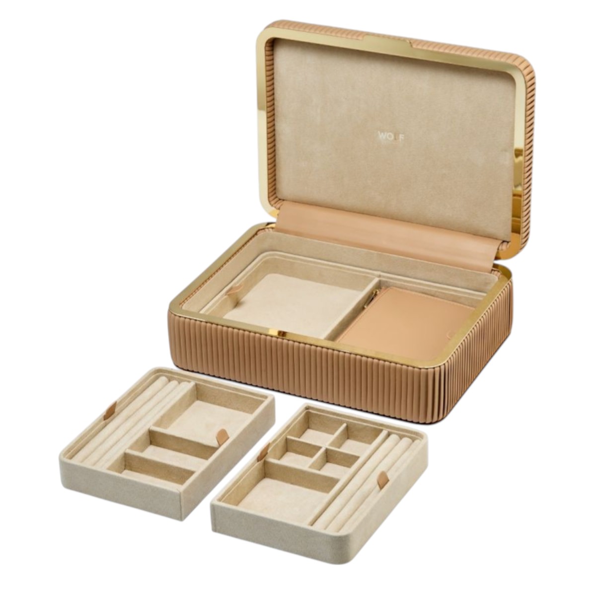 WOLF Bella Medium Jewelry Box, Mocha
