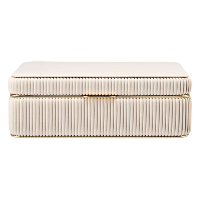 WOLF Bella Medium Jewelry Box, Bone