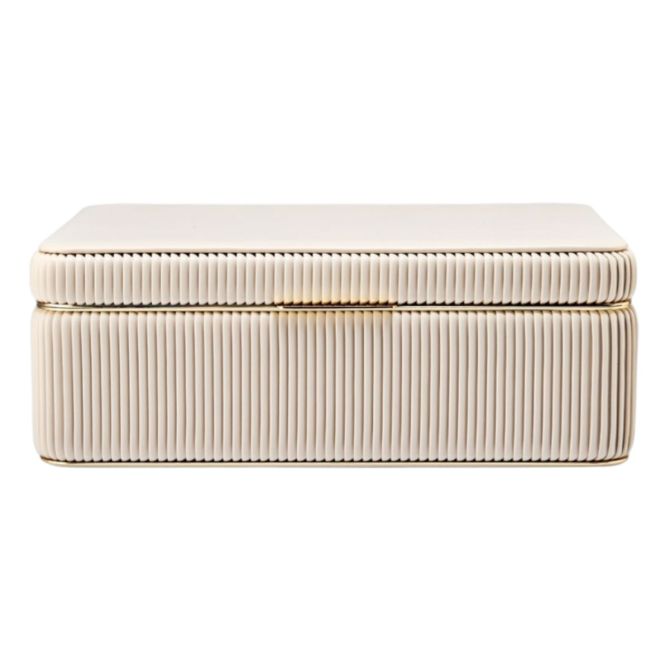WOLF Bella Large Jewelry Box, Bone